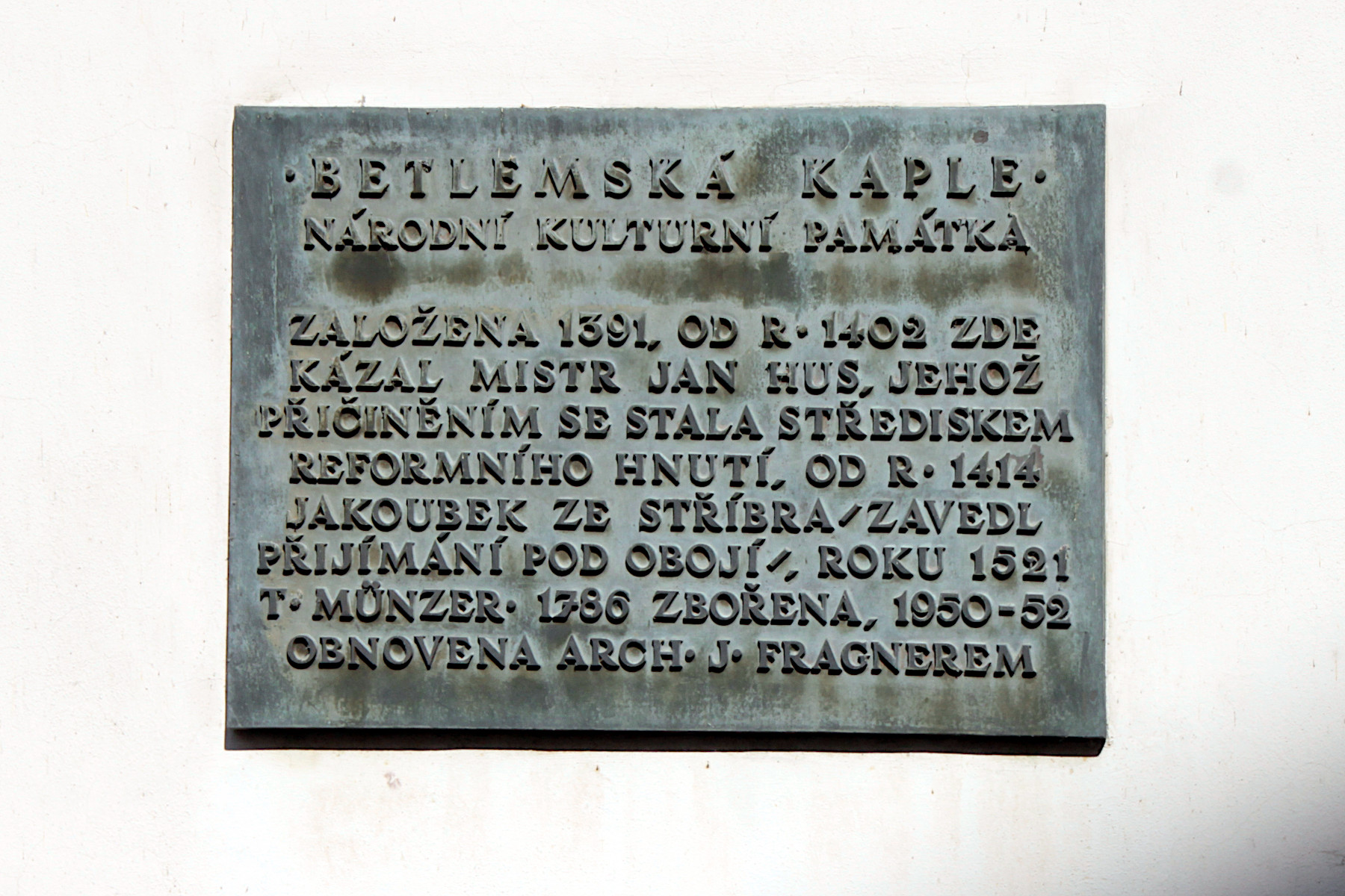 BETLMSK KAPLE - PRAHA STAR MSTO